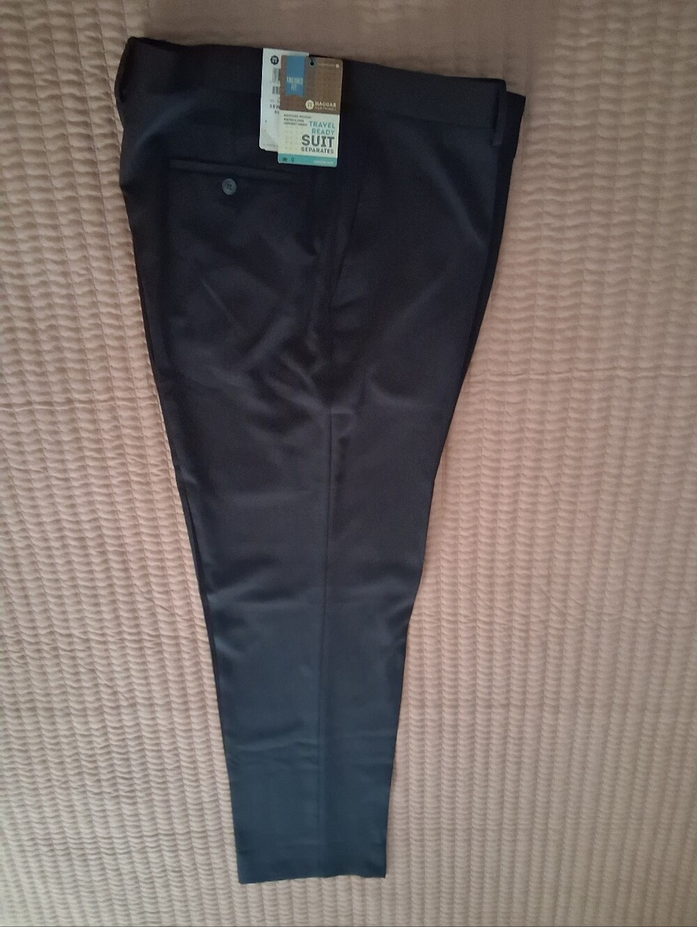 Haggar Black Flat Front Men's Dress Pants 38X34 NWT
